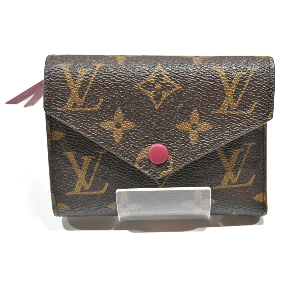 LOUIS VUITTON Victorine Monogram Canvas Fuchsia Pink Bi fold Wallet Compact